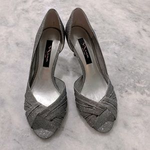 Gray Glitter Nina Shoes